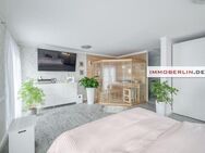 IMMOBERLIN.DE - Exzellentes Haus mit stilvollem Ambiente, Wärmepumpe, Südterrasse, Sauna + Doppelgarage - Berlin