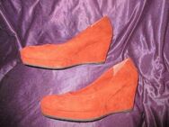 NEU * Echt * Velours * Leder * Keilabsatz * Wedges * Pumps * Schuhe "Tamaris" Gr. 37/ 4 * Gewürz * terra- cotta * - Riedlingen