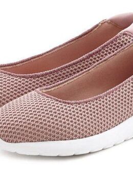 LASCANA Freizeitschuh, Slipper, Halbschuh, Ballerina zum Reinschlüpfen, leichte Mesh-Optik VEGAN