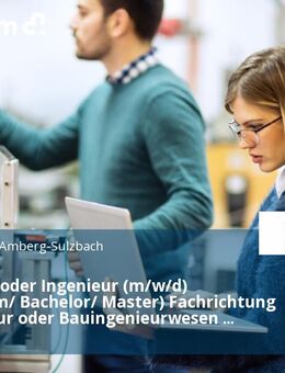 Architekt oder Ingenieur (m/w/d) (FH-Diplom/ Bachelor/ Master) Fachrichtung Architektur oder Bauingenieurwesen Teillzeit - Amberg