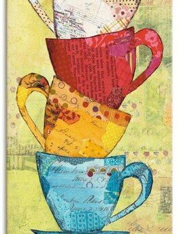 Artland Wandbild Komm zum Kaffee, Geschirr & Besteck (1 St), als Leinwandbild, Poster, Wandaufkleber in verschied. Größen