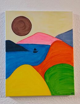 Originalgemälde Acryl auf Leinwand – 40x50 cm - Offenbach (Main) Innenstadt