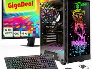GAMEMAX GigaDeal Gaming-PC-Set Rockstar PC-Komplettsystem (32", AMD Ryzen 5 7500F, RTX 4070, 32 GB RAM, 1000 GB SSD, Windows 11, DDR5 RAM + Gigabyte GS32QC LED-Monitor Curved, 80 cm (32)