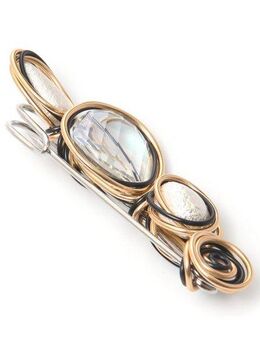 Firetti Brosche Schmuck Geschenk Ansteckschmuck tricolor, mit Glasstein