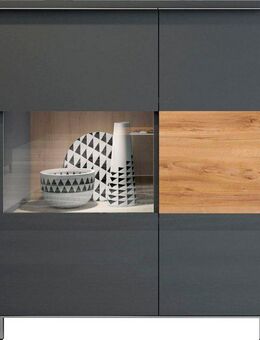 Places of Style Vitrine Onyx (B/H/T): 93,2/116,3/14cm) mit Soft-Close-Funktion