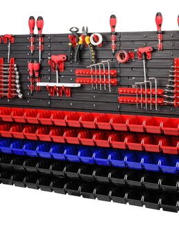 *BESTSELLER* Werkzeugwand Set Werkzeughaltern mit Lochwand Lagersystem Warkzeuglochwand Wandregal Werkstattregal Set Set23422 - Wuppertal