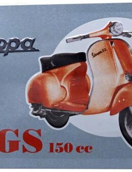 Schönes Vespa Blechschild GS150 Motorroller 20x15 cm - Berlin
