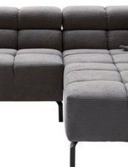 INOSIGN Ecksofa Ancona New, wahlweise motorische Sitztiefenverstellung, auch in Cord, feine Steppung, mit Kopfteilverstellung, 3 Zierkissen, L-Form