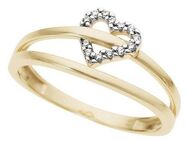 Firetti Diamantring Schmuck Geschenk Gold 333 Damenring Goldring Diamant Herz, mit Brillanten