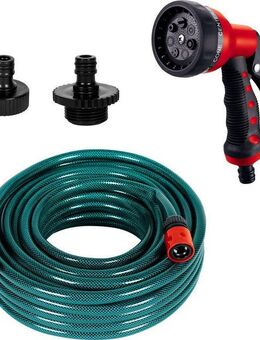 Einhell Pumpenschlauch, (Set), 20m Gartenschlauch inkl. Adapter und Spritzpistole
