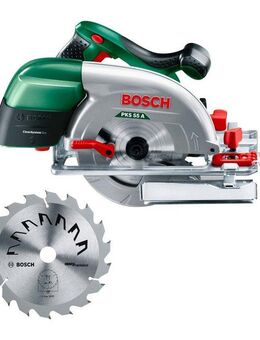 Bosch Home & Garden Handkreissäge PKS 55 A, 230 V, 160 mm, inkl. HM-Sägeblatt Speedline Wood