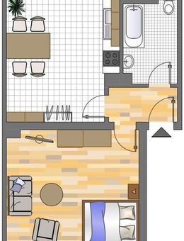 Demnächst frei! 1-Zimmer-Wohnung in Dortmund Körne - Dortmund