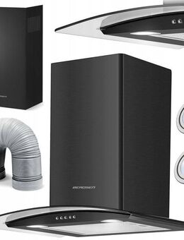 KÜCHENHAUBE 60cm KAMIN LED Dunstabzugshaube schwarz - Wuppertal