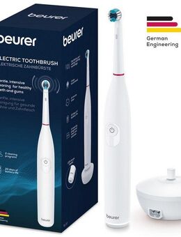 BEURER Elektrische Zahnbürste TB 30, Elektrische Zahnbürste zur Plaque-Entfernung mit Timer, Aufsteckbürsten: 1 St., 2 Reinigungsprogramme und 2-Minuten-Timer, effektive Plaque-Entfernung