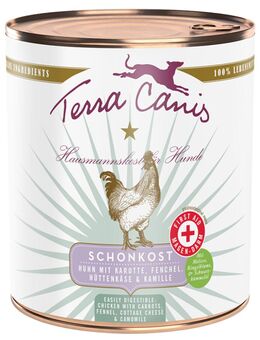 Sparpaket Terra Canis First Aid Schonkost 12 x 800 g - Huhn mit Karotte, Fenchel, Hüttenkäse & Kamille
