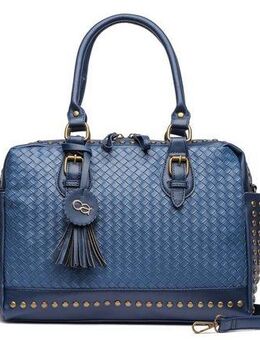 COLLEZIONE ALESSANDRO Schultertasche Berlin, mit Nieten und Flechtung