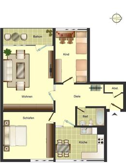 Demnächst frei! 3-Zimmer-Wohnung in Kreuztal - Kreuztal