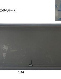 Hobby Wohnwagenfenster Parapress gebraucht ca 134 x 58 PPGY-RX D2167 aus Hobby 710 BJ 2000 (Seitenfenster mitte links Fahrerseite) Sonderpreis (Riss Innenscheibe) - Schotten Zentrum