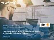 SAP Public Cloud Authorization Consultant (m/w/d) in Voll - oder Teilzeit - München