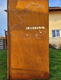 Sichtschutz "Bulli" Edelrost Windschutz - Kraftisried