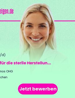 PTA für die sterile Herstellung im Reinraumlabor (m/w/d) - Aachen