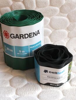 Gartenzubehör Cellfast Rasenkante schwarz + Gardena Beeteinfassung grün Neu Kunststoff - Weinheim Zentrum