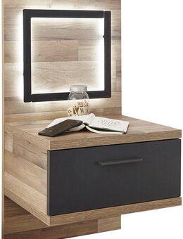 Begabino Nachtkommode Dallas Nachttisch, Nachtschrank, inkl. LED Beleuchtung, Nako mit 1 Schubkasten