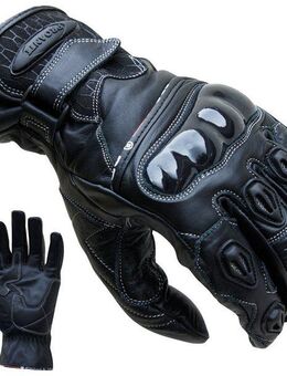 PROANTI Motorradhandschuhe aus Leder, kurz geschnitten