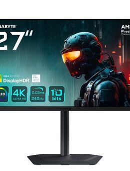 Gigabyte MO27U2 OLED-Monitor (67,7 cm/27 ", 3840 x 2160 px, UHD, 0,03 ms Reaktionszeit, 240 Hz, QD-OLED, dreh-, neig-,schwenk-, höhenverstellbar, Lautsprecher)