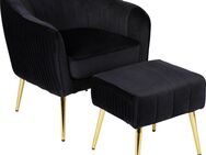 INOSIGN Loungesessel ARROLL mit Hocker, Cocktailsessel, Relaxsessel, Einzelsessel und Hocker bequem gepolstert