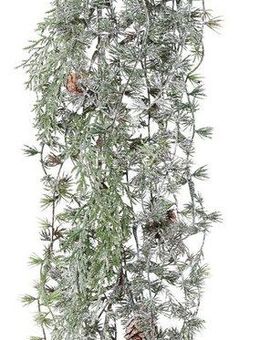 Winterliche Kunstpflanze Weihnachtsdeko, Weihnachtsgirlande Tanne, my home, Girlande, gefrostet, Länge 180 cm