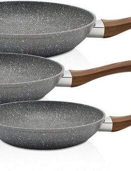 Krüger Pfannen-Set Nevada, Aluminium (Set, 3-tlg), Soft-Touch-Griff, Ø 20/24/28 cm, Induktion