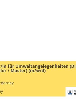 Mitarbeiter/in für Umweltangelegenheiten (Dipl. Ing. / Bachelor / Master) (m/w/d) - Norderney