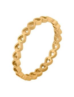 CAÏ Fingerring 925/- Sterling Silber vergoldet Herz Stacking