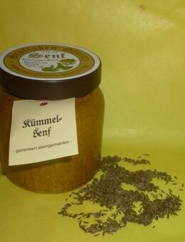 Kümmel Senf 270ml Thüringen - steingemahlen -rustikaler Tontopf - Görlitz Zentrum