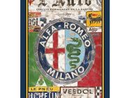 Tolles Blechschild Alfa Romeo Italien - München