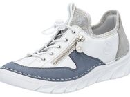 Rieker Slip-On Sneaker Slipper, Freizeitschuh mit kontrastfarbenen Besätzen