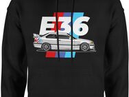 BMW E36 Herren Vintage Hoodie mit M Power M Paket Aufdruck – Perfekt für Motorsport-Fans - Ingolstadt