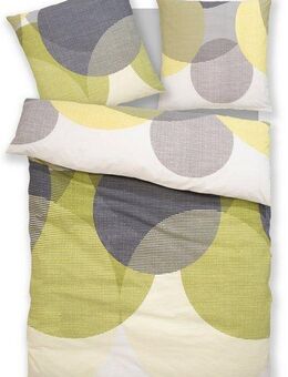 BIERBAUM Bettwäsche Carla in Gr. 135x200 oder 155x220 cm, Renforcé, 2 teilig, Bettwäsche aus Baumwolle, geometrische Bettwäsche mit Reißverschluss