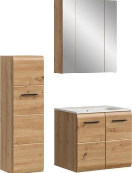INOSIGN Badezimmer-Set, (Set, 4-St), Florenz, Badkombination 4-tlg.,Artisan Oak NB, inkl. Waschbecken