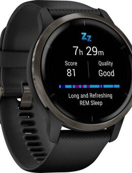Garmin Venu 2 Smartwatch (3,3 cm/1,3 Zoll), 25 vorinstallierten Sport-Apps