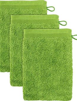 Möve Waschhandschuh Superwuschel, (Set, 3-St), Waschhandschuh Set mit Bordüre, 100% Premium Cotton Baumwolle, weich