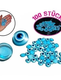 100x Mini Nazar Boncuk Auge Halbperlen Dekoration Basteln Geschenkidee Türkis 12,90 €* - Villingen-Schwenningen