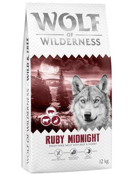 Wolf of Wilderness "Ruby Midnight" Rind & Kaninchen - getreidefrei - Sparpaket: 2 x 12 kg neue Rezeptur