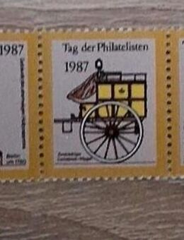 Briefmarken DDR 1987 Tag der Philatelisten 3er Streifen postfrisch - Görlitz
