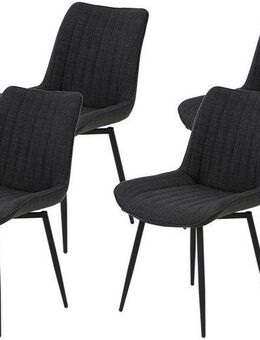 HELA Drehstuhl Vierfußstuhl BERGEN (Set, 4 St), Esszimmerstuhl, XL-Sitzbreite, 360° drehbar