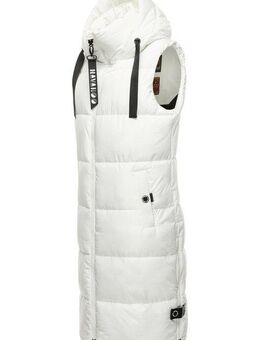 Navahoo Steppweste Schnuffelchen (1-tlg) warme Damen Outdoor-Weste lang mit Kapuze