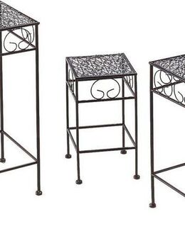 locker Blumentisch (3er-Set), Blumenhocker, aus Metall