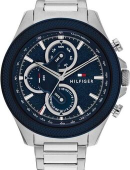 Tommy Hilfiger Multifunktionsuhr CLARK 1792080, Quarzuhr, Armbanduhr, Herrenuhr, Datum, Edelstahlarmband