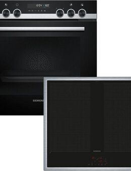 SIEMENS Elektro-Herd-Set PQ521VA2ZM, mit Teleskopauszug nachrüstbar, activeClean®